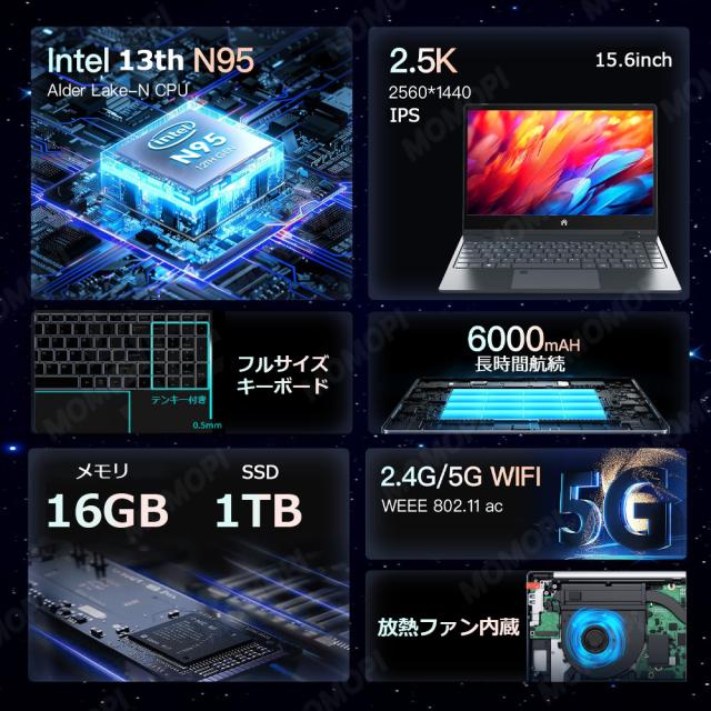 ノートパソコン 新品 パソコン Windows11 Microsoft Office搭載 ノートPC 第13世代CPU N3350 N4020 N95 N5095 14型 15.6型 【メモリ 8GB 16GB SSD 512GB】 安い 初期設定済_3