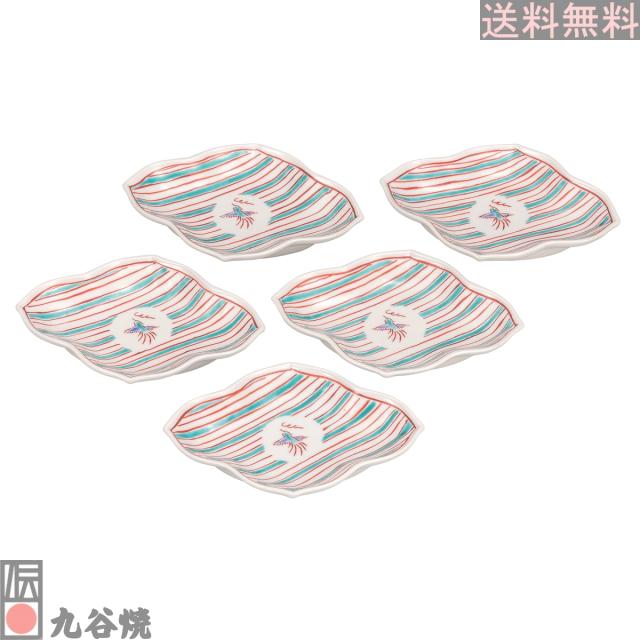 九谷焼 5.2号皿揃・小鳥_1