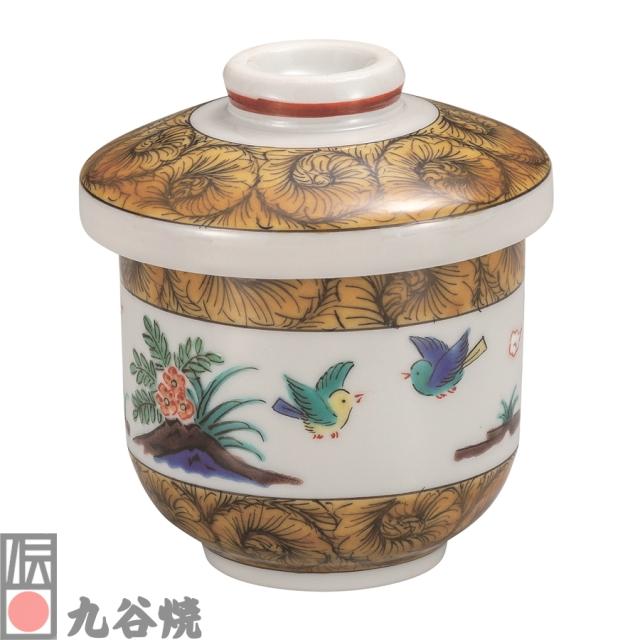 九谷焼 蒸し碗・古九谷風花鳥_1