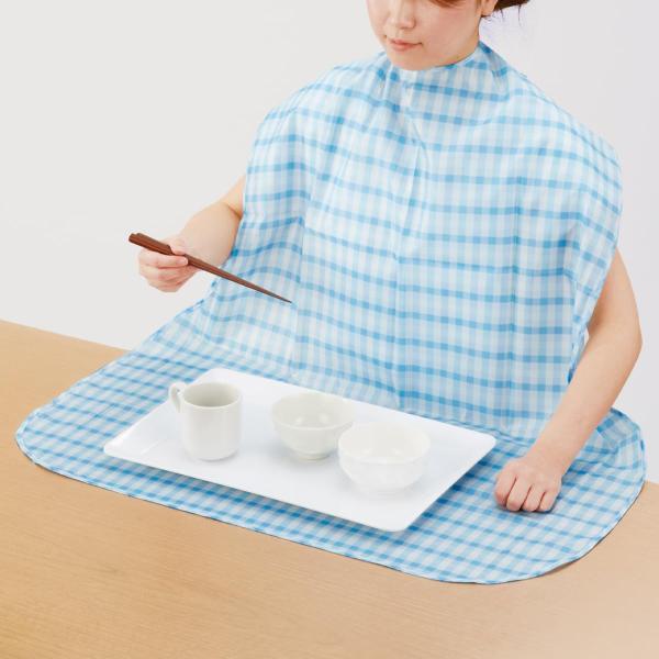 （3枚セット）オオサキ 食事用エプロン／グリーン（オオサキメディカル）73736 食事用エプロン