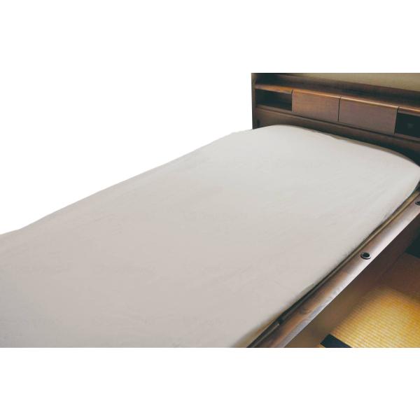 （2枚セット）スムース透湿ボックス型防水シーツ（防水シーツ全面タイプ）ベージュ（ウェルファン）9489