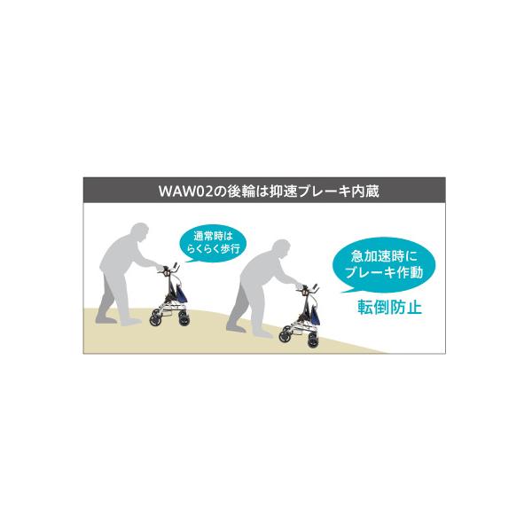 テイコブ リトルRF（幸和製作所）抑速機能付き馬蹄形型歩行車 WAW02_4
