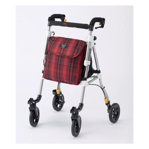 ヘルシーワンレジェール／タータンレッド（ウィズワン）H1LR-TR 歩行車ロータイプ 29,816円