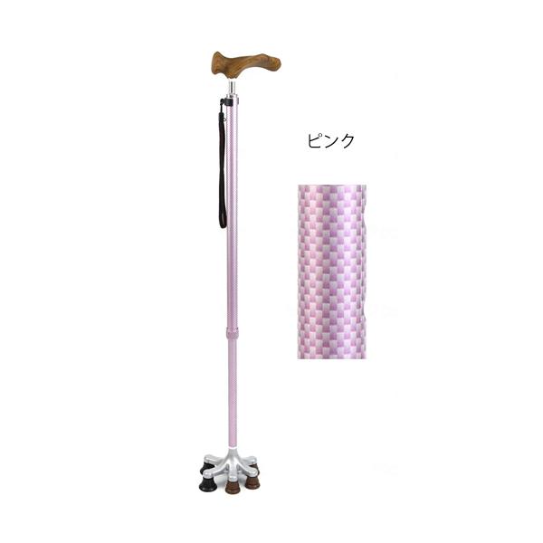 新型アシストスーパー多点杖／ピンク（アシストインターナショナル）AJ402