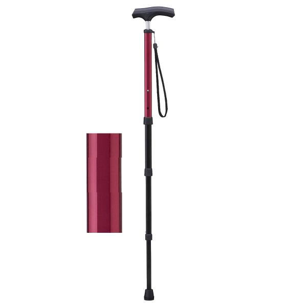 愛杖 ポケットステッキ（伸縮）／レッド（ケイ・ホスピア）PS-2