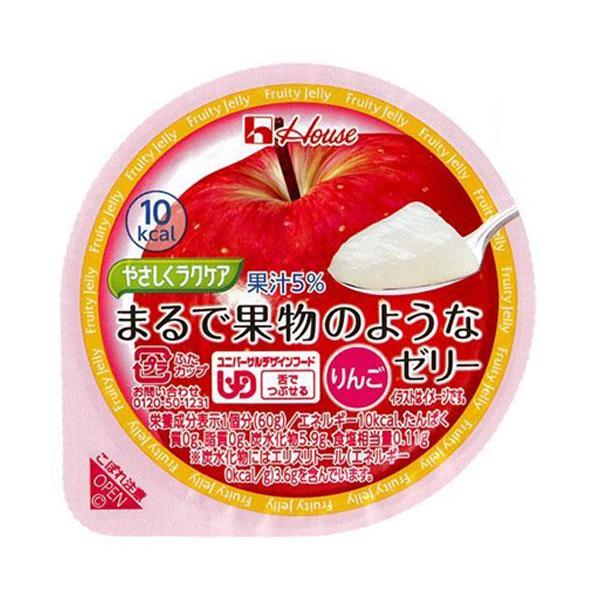 （ケース販売）りんご 60g×48個／やさしくラクケア まるで果物のようなゼリー（ハウスギャバン）舌でつぶせる固さの通販は 5,528円