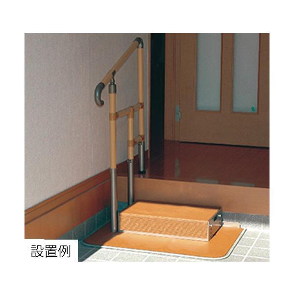 あがりかまち用たちあっぷ 片手すりステップ台付き／CKE-02（ヤザキ）_2