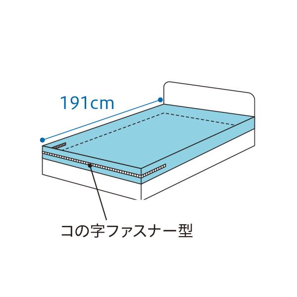（2枚セット）マットレスカバーII 83cm幅／グレー（エンゼル）2295
