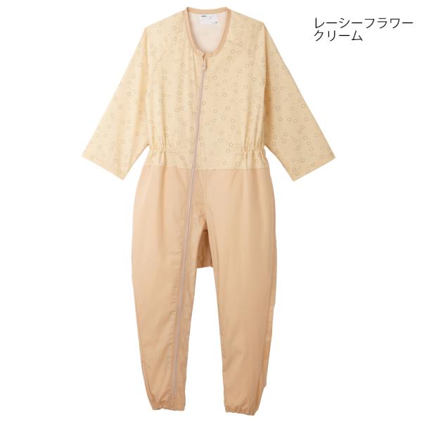コンビネーション（フルオープン型）Mサイズ／レーシーフラワークリーム（エンゼル）ファスナーオープン式 5038 7,854円