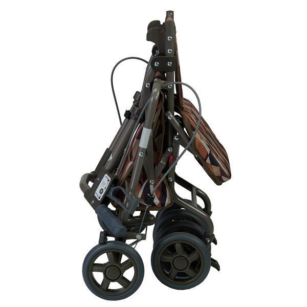 サニーウォーカーSP（小）／格子NB（島製作所）シルバーカー コンパクトタイプ_1
