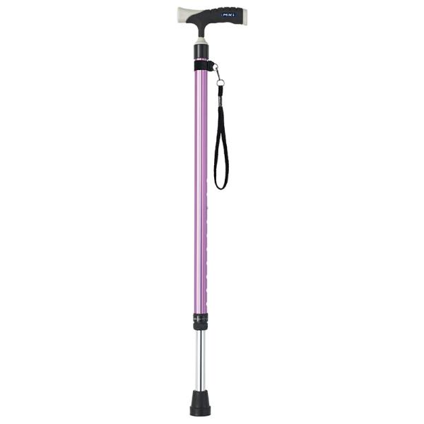 ソフトグリップ 伸縮アルミ杖（ベーシック）／パープル（ミキ）MRA-06006