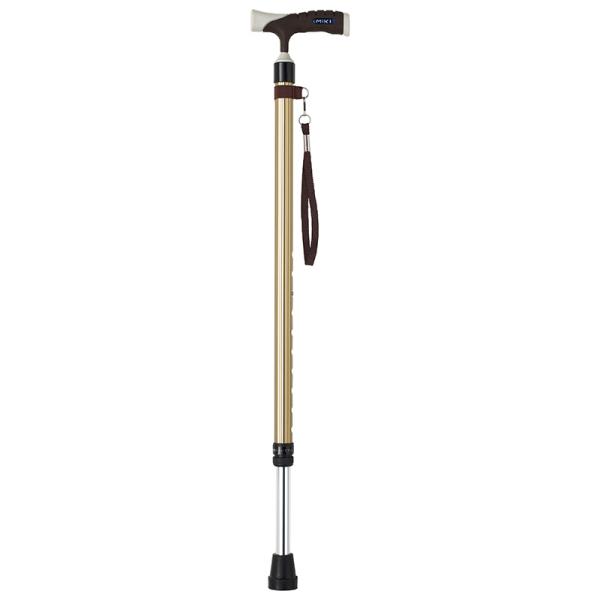 ソフトグリップ スリム伸縮アルミ杖／ブロンズ（ミキ）MRA-06101