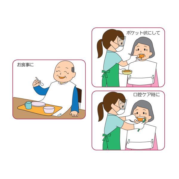 （ケース販売）フェルラックエプロン大判テープ付き 100枚入×5箱（使い捨て食事用エプロン）（竹虎）076369_2