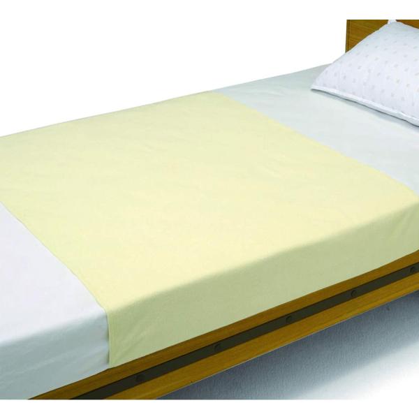（2枚セット）パイルシーツ／黄色（竹虎）102136 防水シーツ部分タイプ