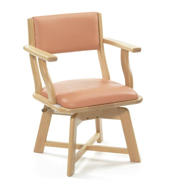 ハビナース ミールターン ML21／オレンジ-座面までの高さ40cm（ピジョン）回転式食卓いすの通販は