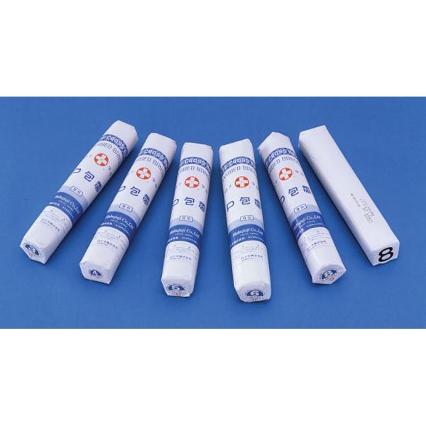 （ケース販売）P反巻 4裂 7cm幅×9m×40巻／耳付ホータイ（白十字）非伸縮綿包帯 13021