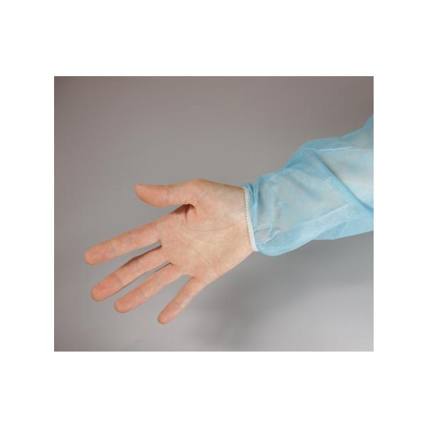 ケース販売）IS不織布ガウンII 10枚入×24パック／ライトブルー