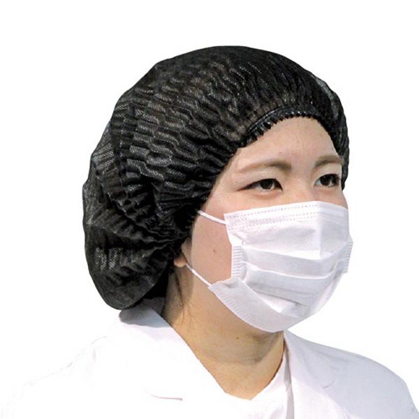 （ケース販売）スリムキャップ 100枚入×20箱／ブラック（ファーストレイト）FR-5007 使い捨てキャップ