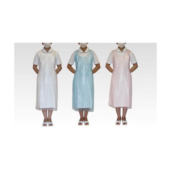 （ケース販売）PEエプロンN 50枚入×40箱／ピンク（ファーストレイト）FR-836 袖なし使い捨てエプロン