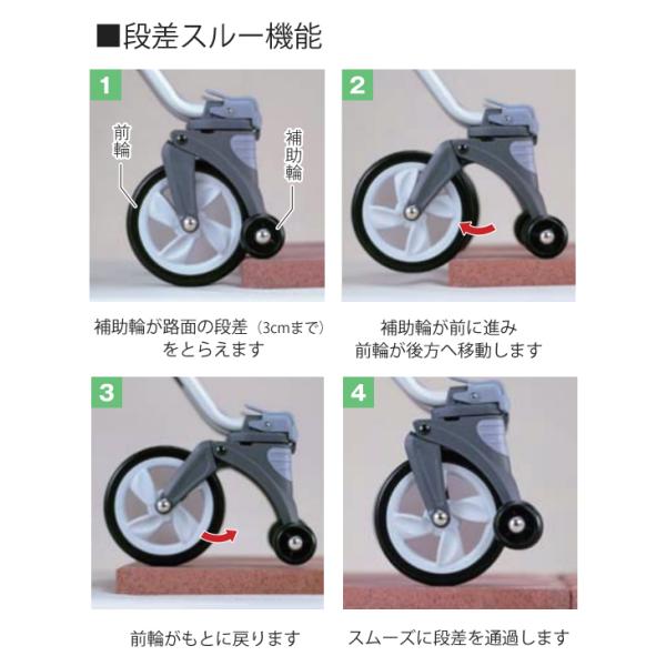 スルーンボックスN／フラワーブラウン（マキテック）シルバーカー コンパクトタイプ CB-10FB