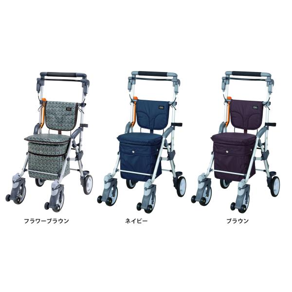 スルーンボックスN／フラワーブラウン（マキテック）シルバーカー コンパクトタイプ CB-10FB