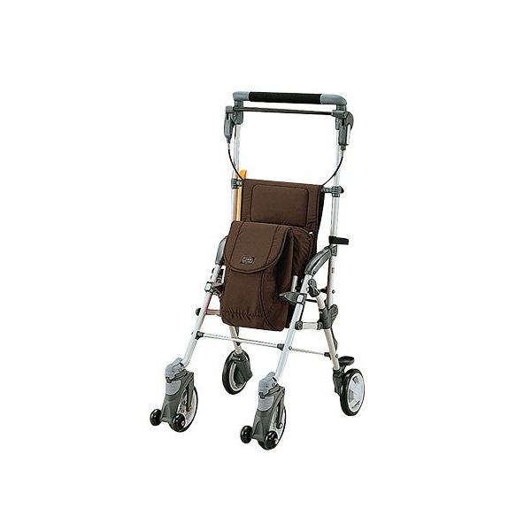 キャリースルーンN／ブラウン（マキテック）シルバーカー コンパクトタイプ CS-10BR
