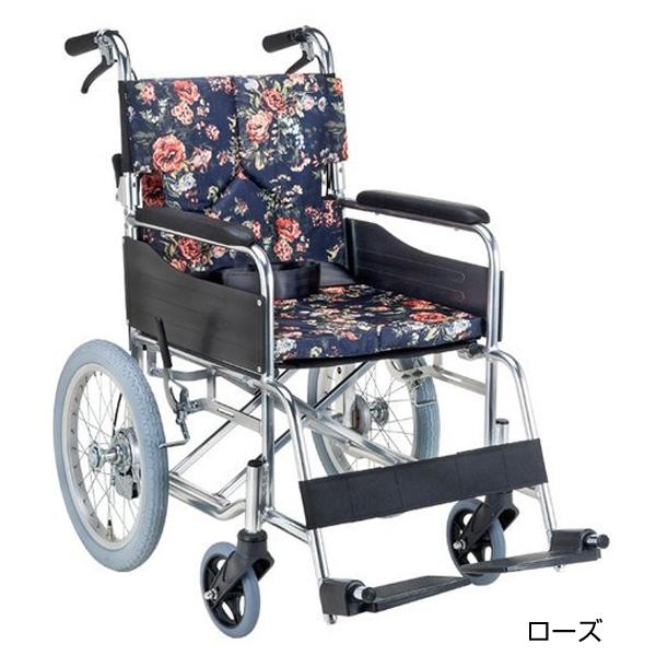 スタンダードモジュール車いす SMK30 座面幅40cm／ローズ（マキテック）SMK30-4043RF 介助式車いす・背折れタイプ