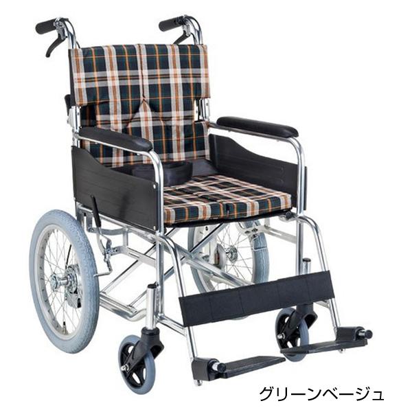 スタンダードモジュール車いす SMK30 座面幅42cm／グリーンベージュ 