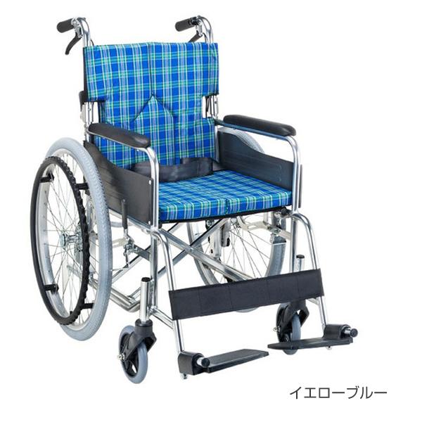 介助式車いす KS30M 座面幅40cm／ネイビーチェック（マキテック