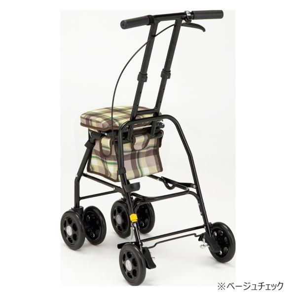 スリムムーヴ／赤茶チェック（マキテック）SX-15AC シルバーカー