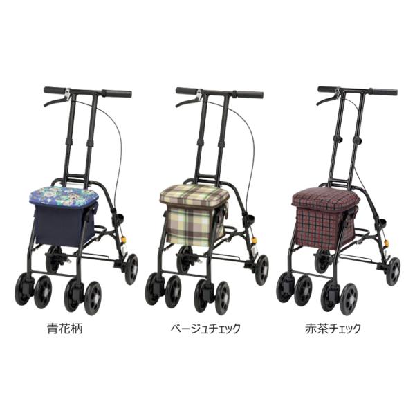 スリムムーヴ／赤茶チェック（マキテック）SX-15AC シルバーカー コンパクトタイプ_5