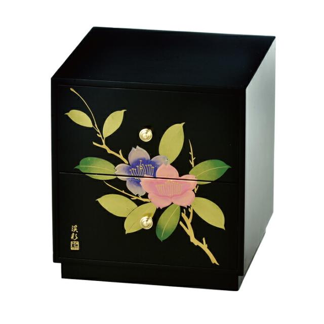 [21-14-8] 黒 新二ツ引タンス 山茶花 *の通販は