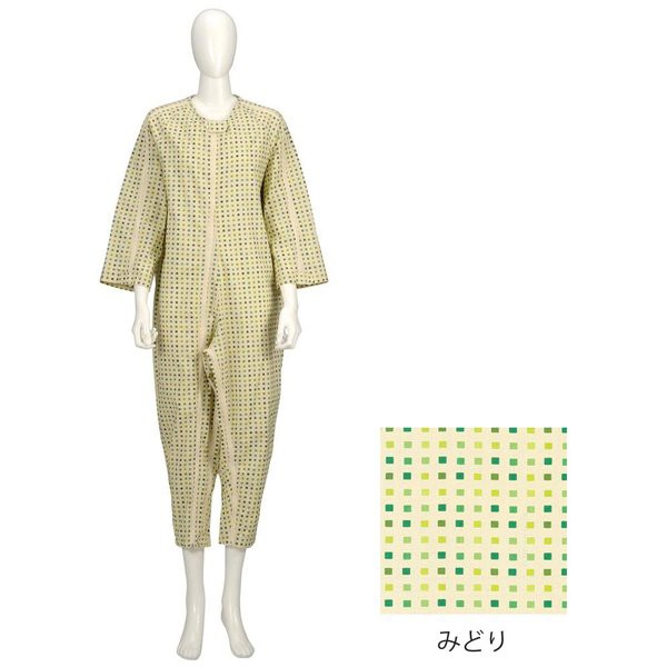 ソフトケアねまき(スリーシーズン)みどり/Lサイズ 両腕ファスナー付き(竹虎)105924の通販は
