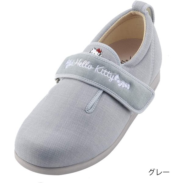ダブルマジックIII ハローキティ（足囲3E）グレー／3L（25.0〜25.5cm）両足（ウェルファン）