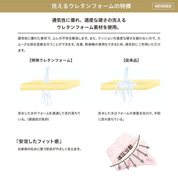 洗えるフィット三角柱クッションII 50cmサイズ／パープル（エンゼル）1312-50_2