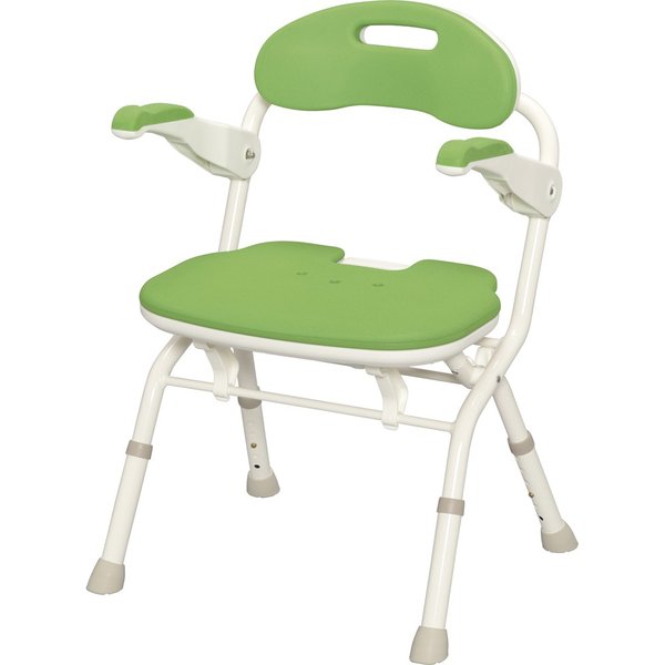 安寿 折りたたみシャワーベンチ FS ”楽おり”／グリーン（アロン化成）の通販は 15,987円