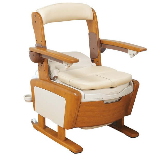 安寿 家具調トイレ シャワピタ ひじ掛けはねあげタイプ（洗浄・乾燥機能付）／Lタイプ（アロン化成）の通販は