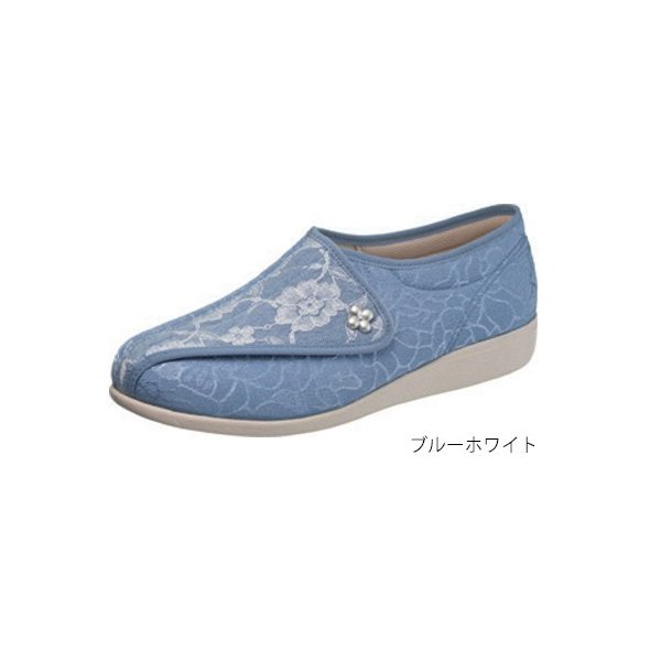 快歩主義L011（足囲3E）／ブルーホワイト 22.5cm（アサヒシューズ）