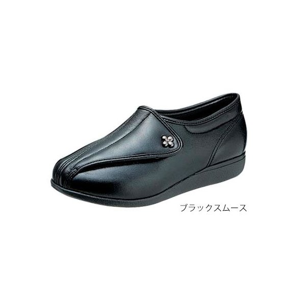 快歩主義L011（足囲3E）／ブラックスムース 25.0cm（アサヒシューズ）