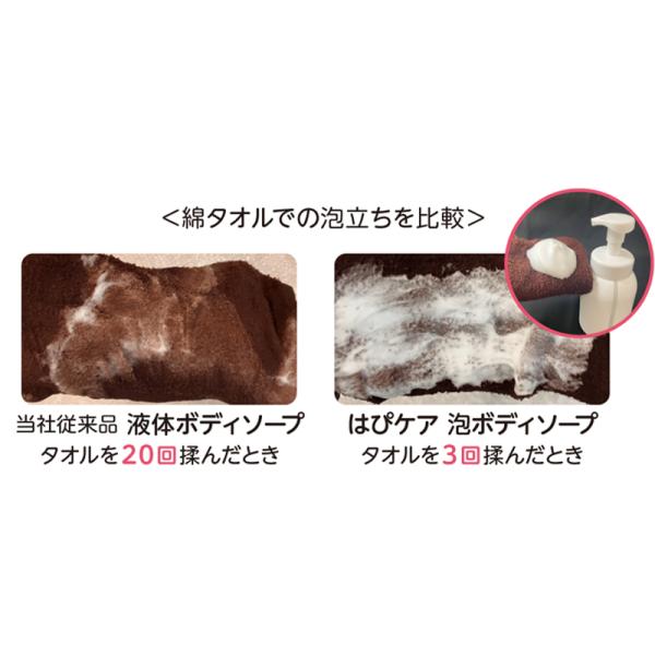 （ケース販売）LION 介護はぴケア 泡ボディソープ／4.8L×3本（ライオンハイジーン）373568