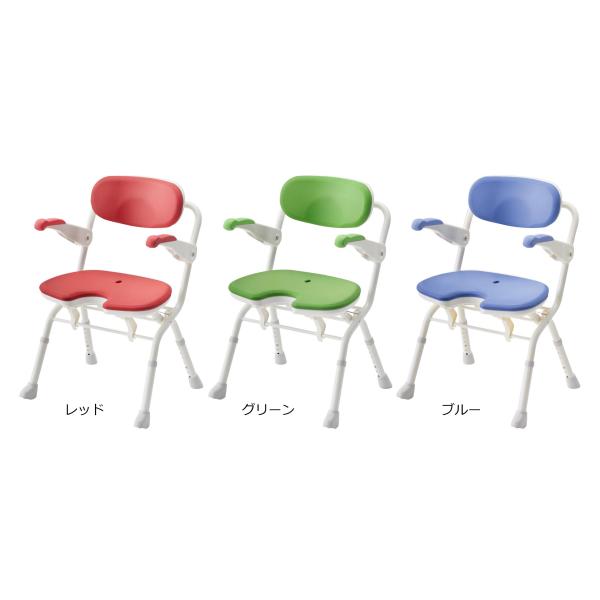 安寿 楽らく開閉シャワーベンチ U／ブルー（アロン化成）536-086