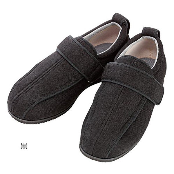 あゆみ ケアフルIII（足囲5E）黒／3L（25〜25.5cm）左右セット（徳武産業）