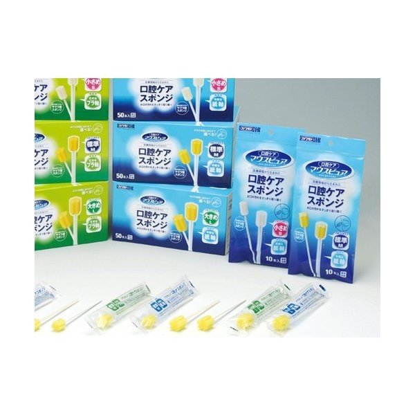マウスピュア 口腔ケアスポンジ（紙軸）Lサイズ500本入（川本産業）
