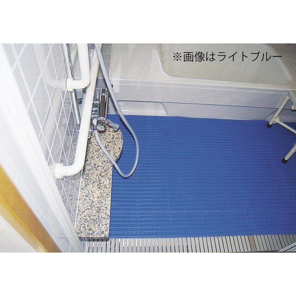 ほっとあんしんマットII 200×100cm／ライトブルー（シンコールアイル）洗い場・脱衣場用衝撃緩衝マット
