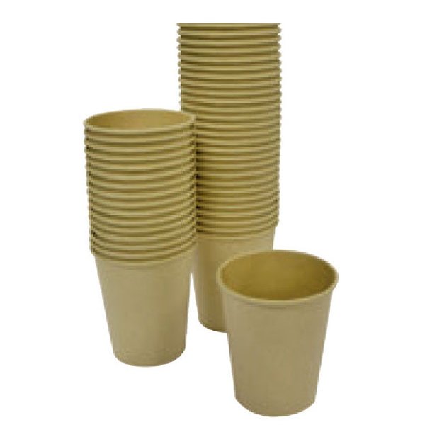 （ケース販売）未晒しコップ 5oz（150ml）ベージュ 1000個×4箱（ファーストレイト）FR-5376