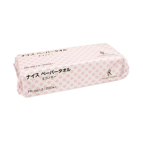 （ケース販売）ナイスペーパータオル エコノミー 200枚×84パック／小判シングル（ファーストレイト）FR-5613 10,020円