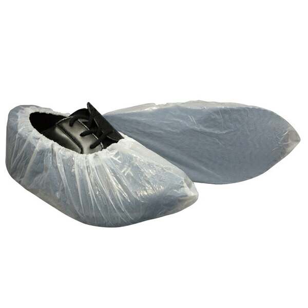 （6箱セット）PEシューカバー 100枚入-ポリエチレン製使い捨てシューズカバー（ファーストレイト）FR-207