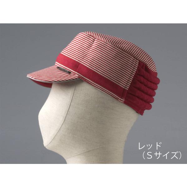 アボネット＋JARI キャップストライプ（頭部保護帽）Sサイズ／レッド（特殊衣料）2084