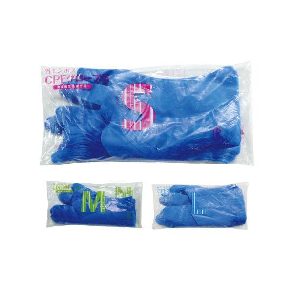 （ケース販売）CPEグローブB ブルー 100枚入×60袋／Lサイズ（ファーストレイト）FR-865 ポリエチレン手袋