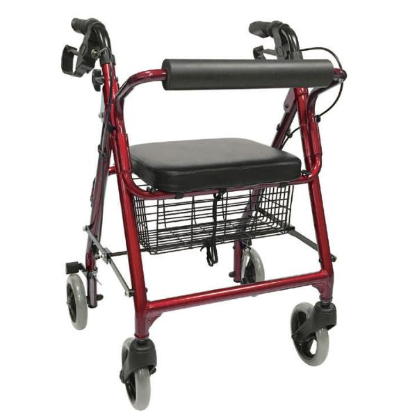 シンフォニー／レッド（島製作所）スタンダード型歩行車の通販は